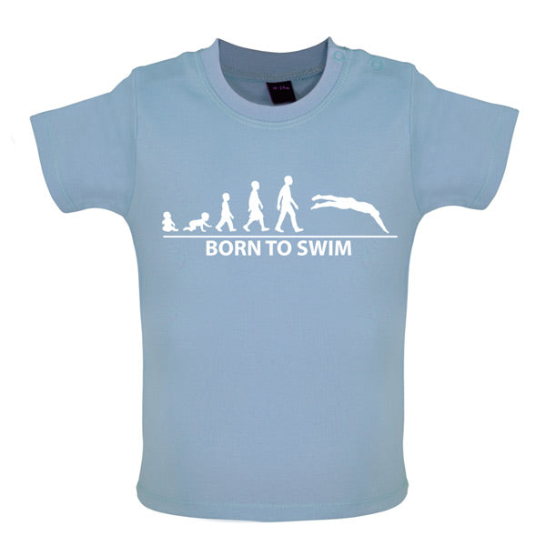 Born to Swim Baby T Shirt