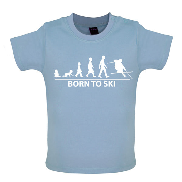 Born to Ski Baby T Shirt