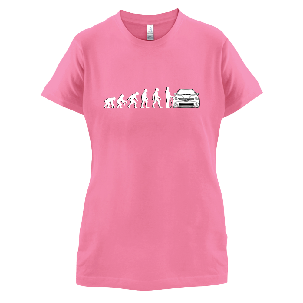 Evolution of Man Impreza Driver T Shirt