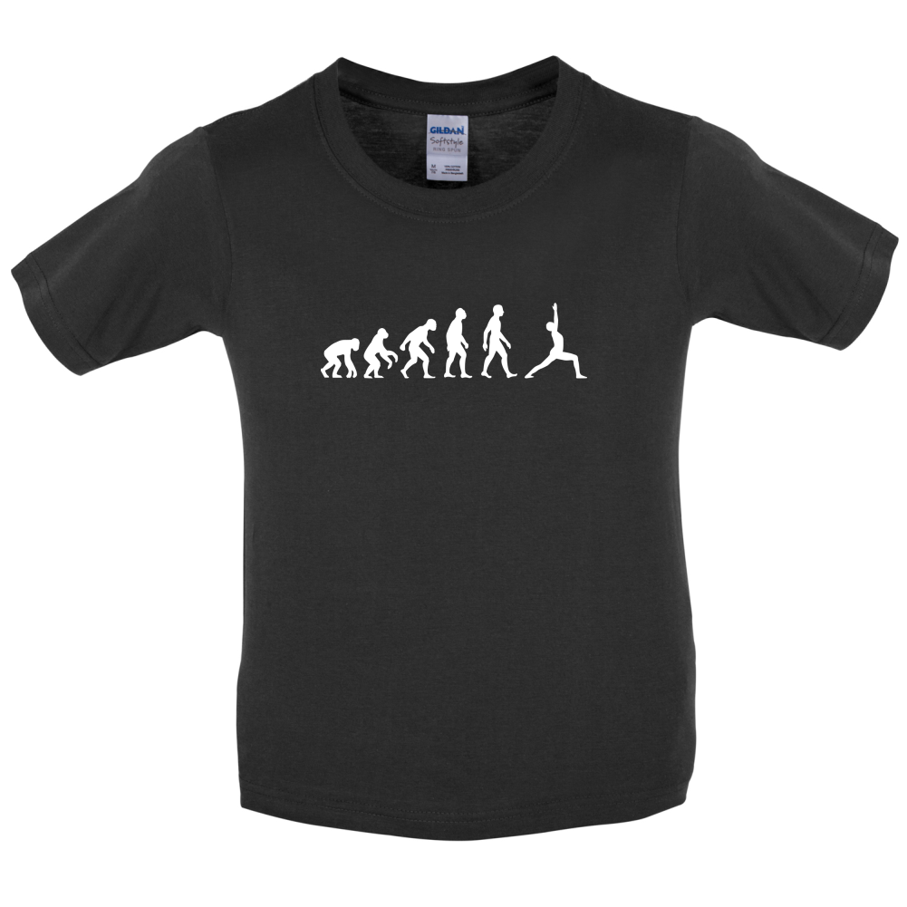 Evolution Of Man Yoga Kids T Shirt