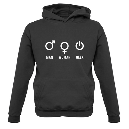 Man Woman GEEK Kids T Shirt