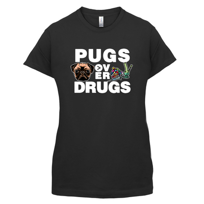 Pugs Over Drugs T Shirt