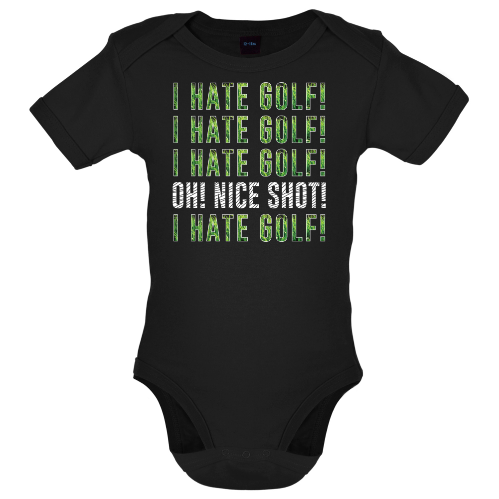 I Hate Golf Baby T Shirt