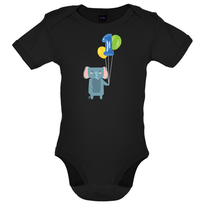 1st Birthday Elephant Baby T Shirt