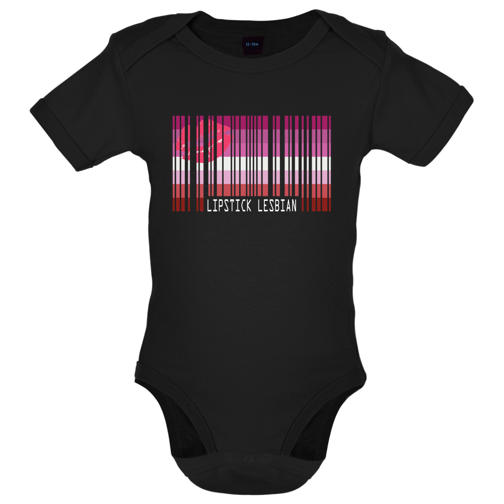 LGBT Barcode Flags - Lipstick Lesbian Baby T Shirt