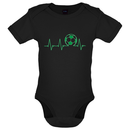 Football Heartbeat Baby T Shirt