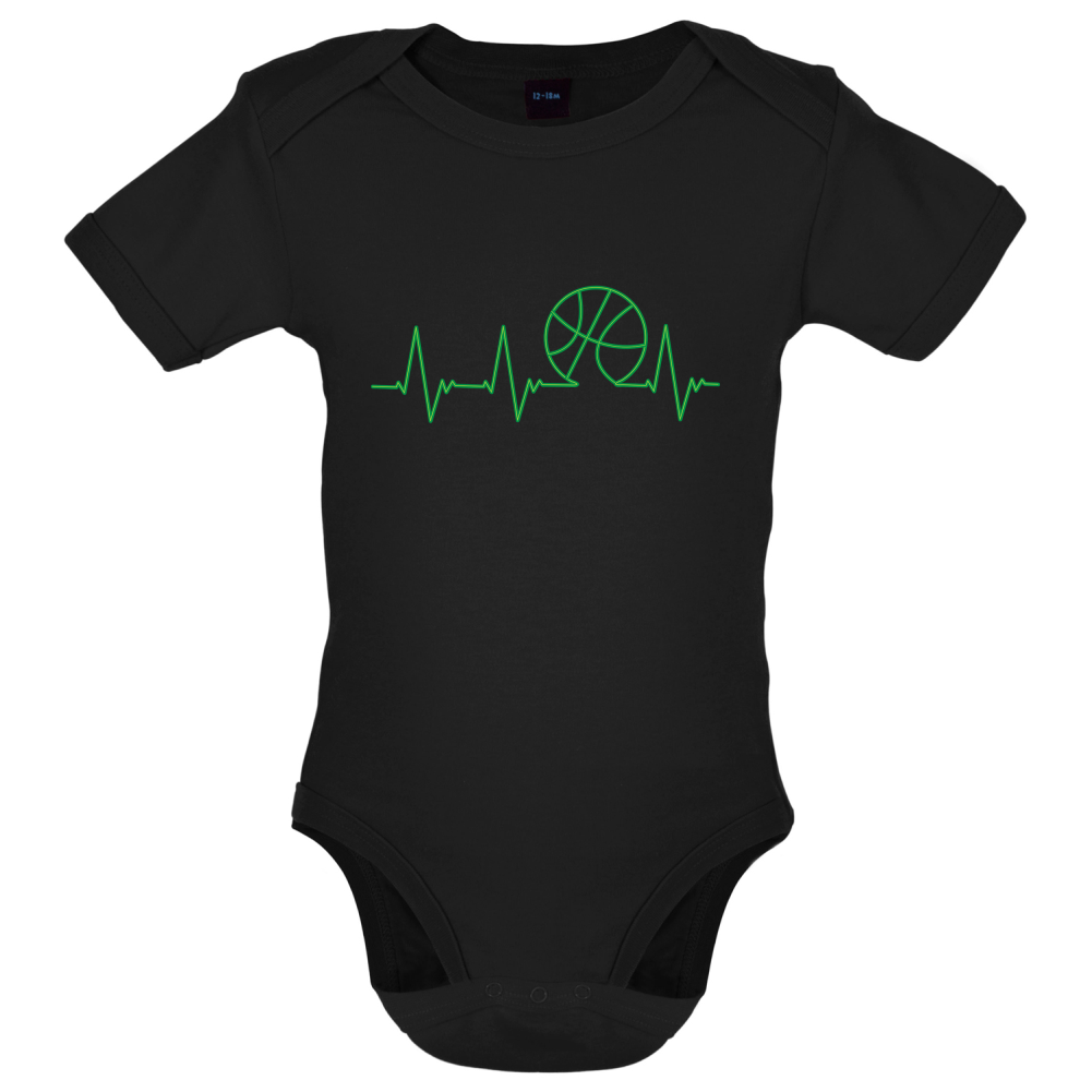 Basketball Heartbeat Baby T Shirt