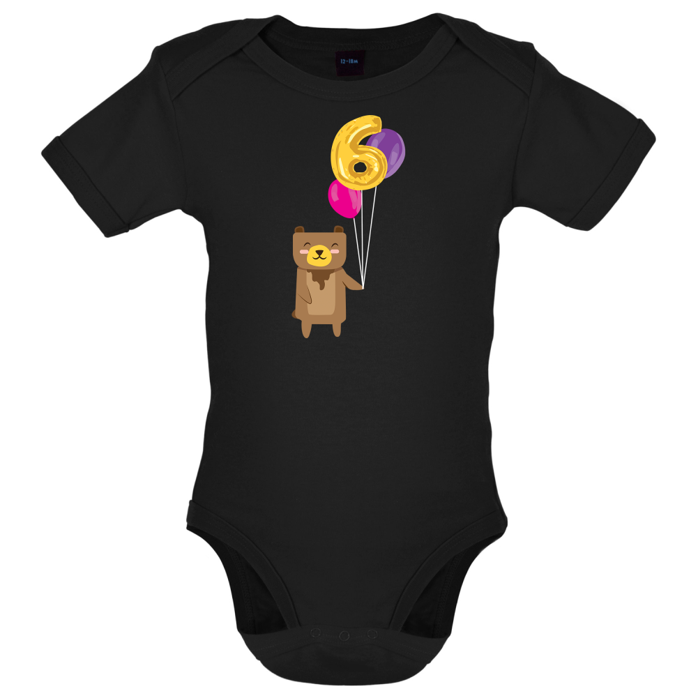 6th Birthday Bear Baby T Shirt