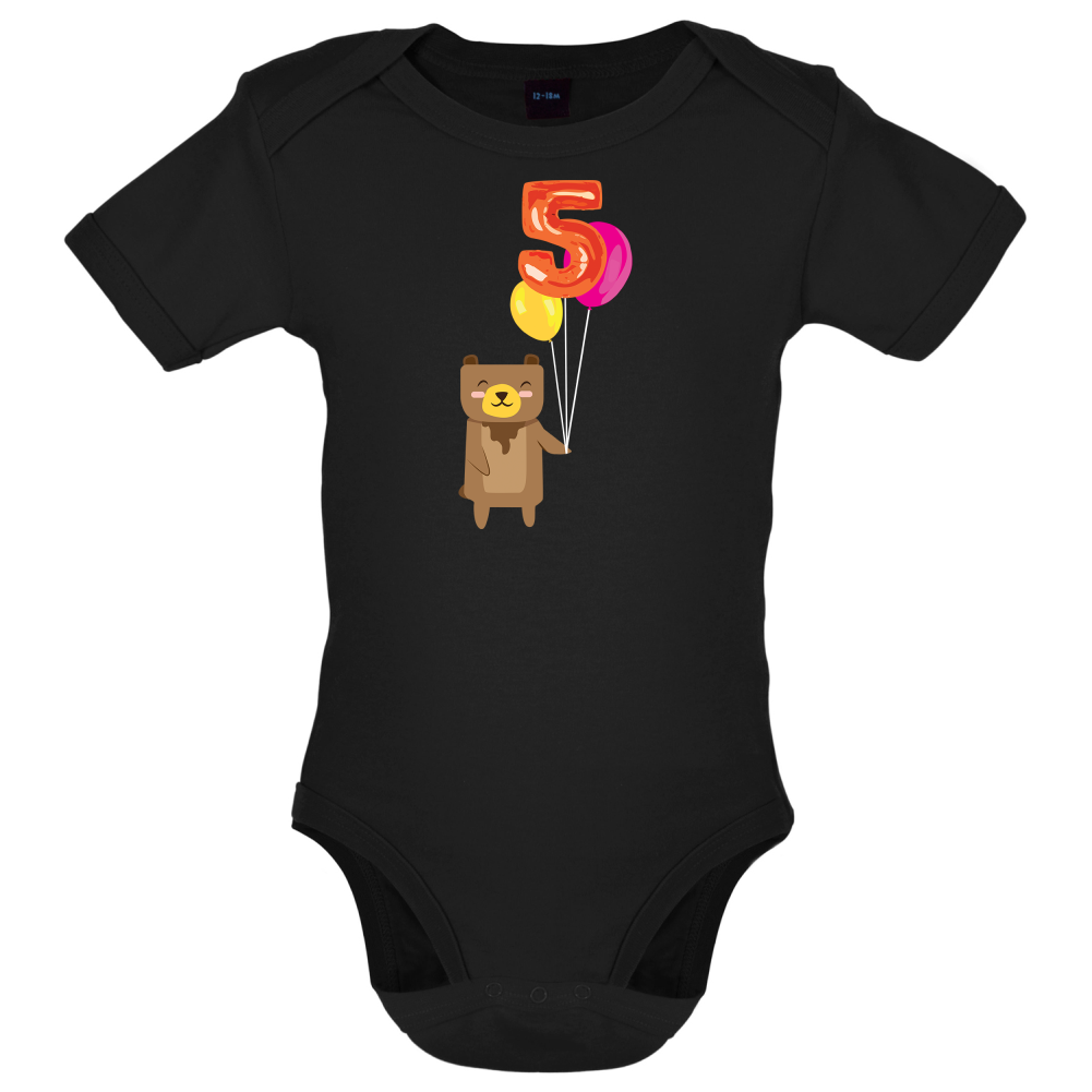 5th Birthday Bear Baby T Shirt