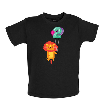 2nd Birthday Lion Baby T Shirt