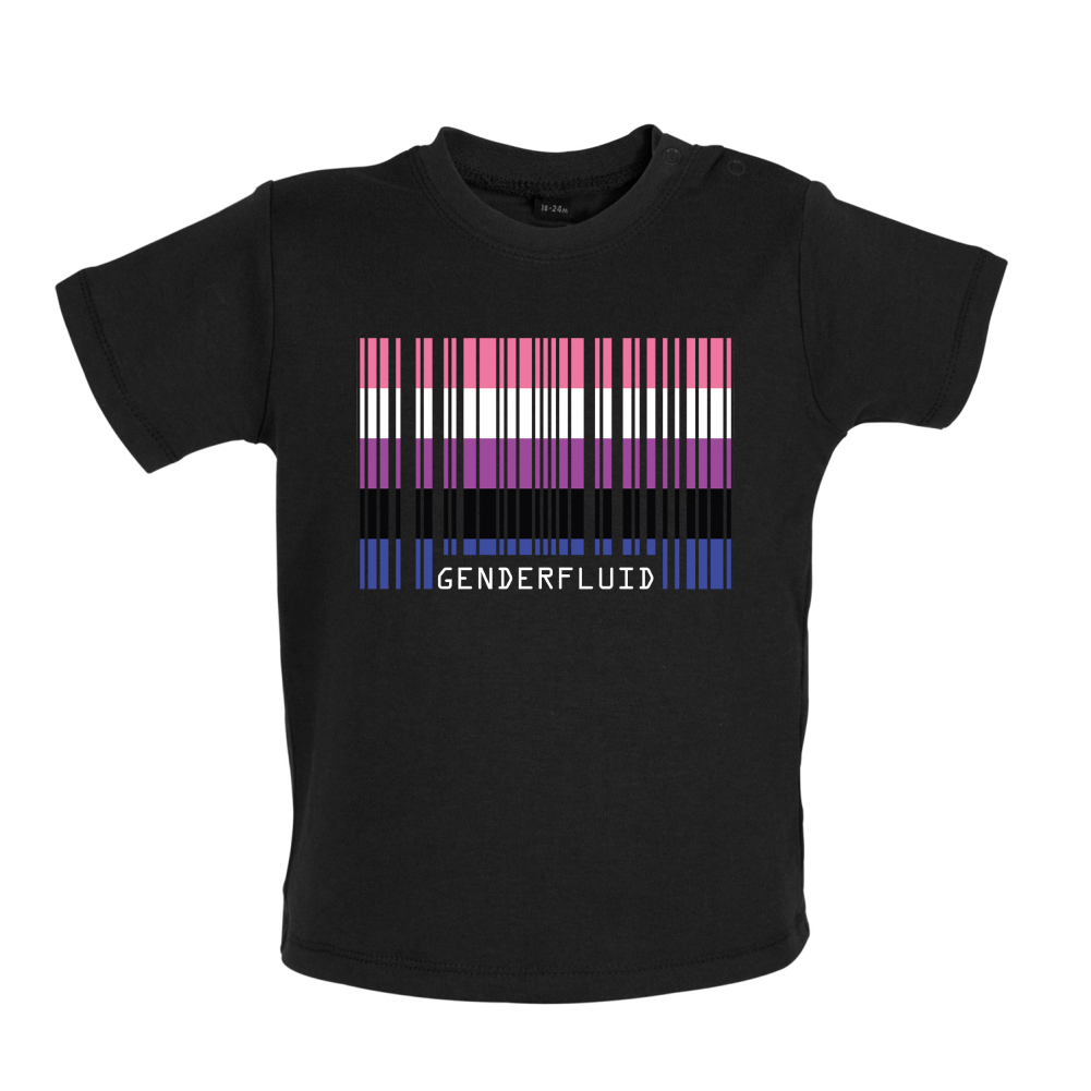 LGBT Barcode Flags - Gender Fluid Baby T Shirt