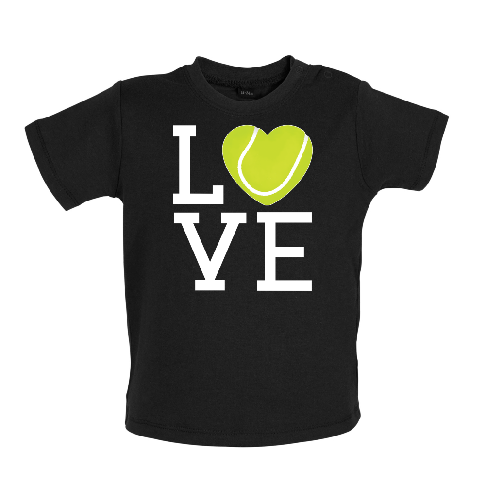 I Love Tennis Baby T Shirt