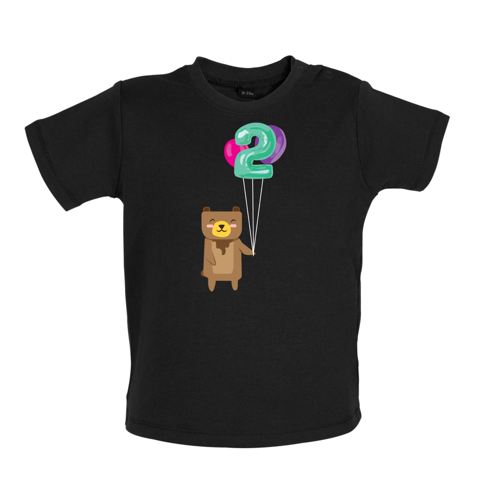 2nd Birthday Bear Baby T Shirt