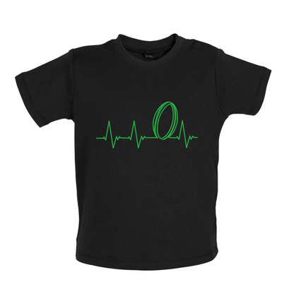 Rugby Heartbeat Baby T Shirt