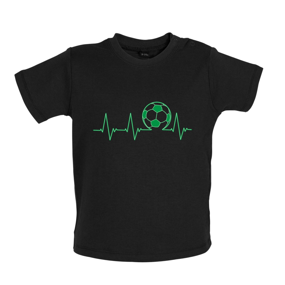 Football Heartbeat Baby T Shirt