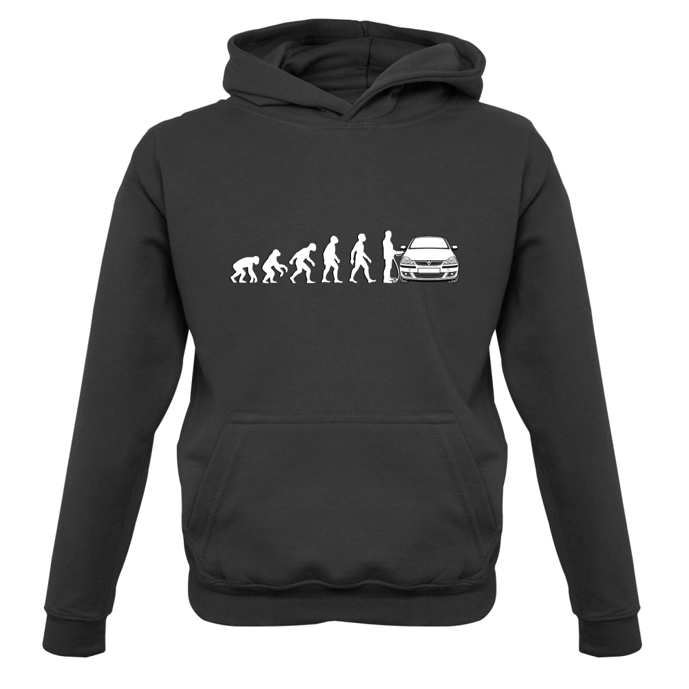 Evolution of Man Corsa Driver Kids T Shirt