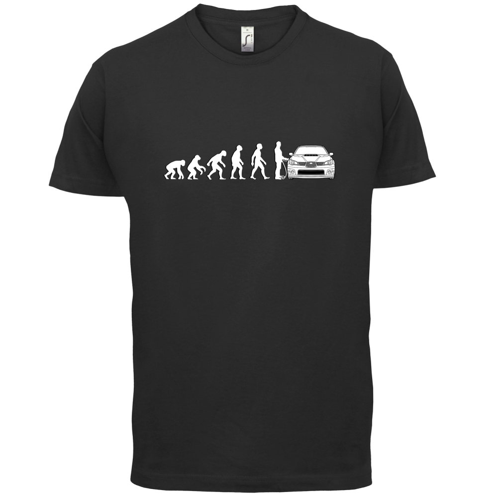 Evolution of Man Impreza Driver T Shirt