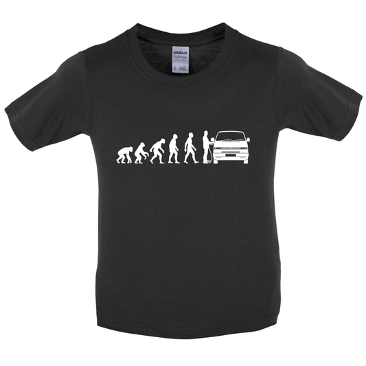 Evolution of Man T4 Campervan Kids T Shirt