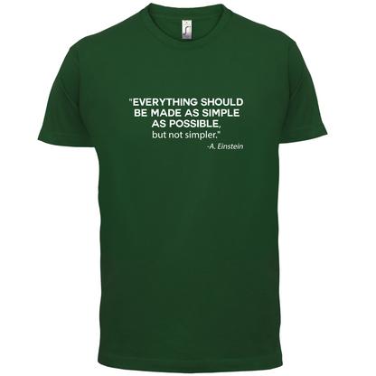 Everything Should be Made as Simple as Possible T Shirt