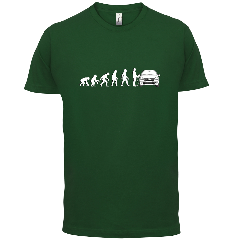 Evolution of Man Clio Driver T Shirt