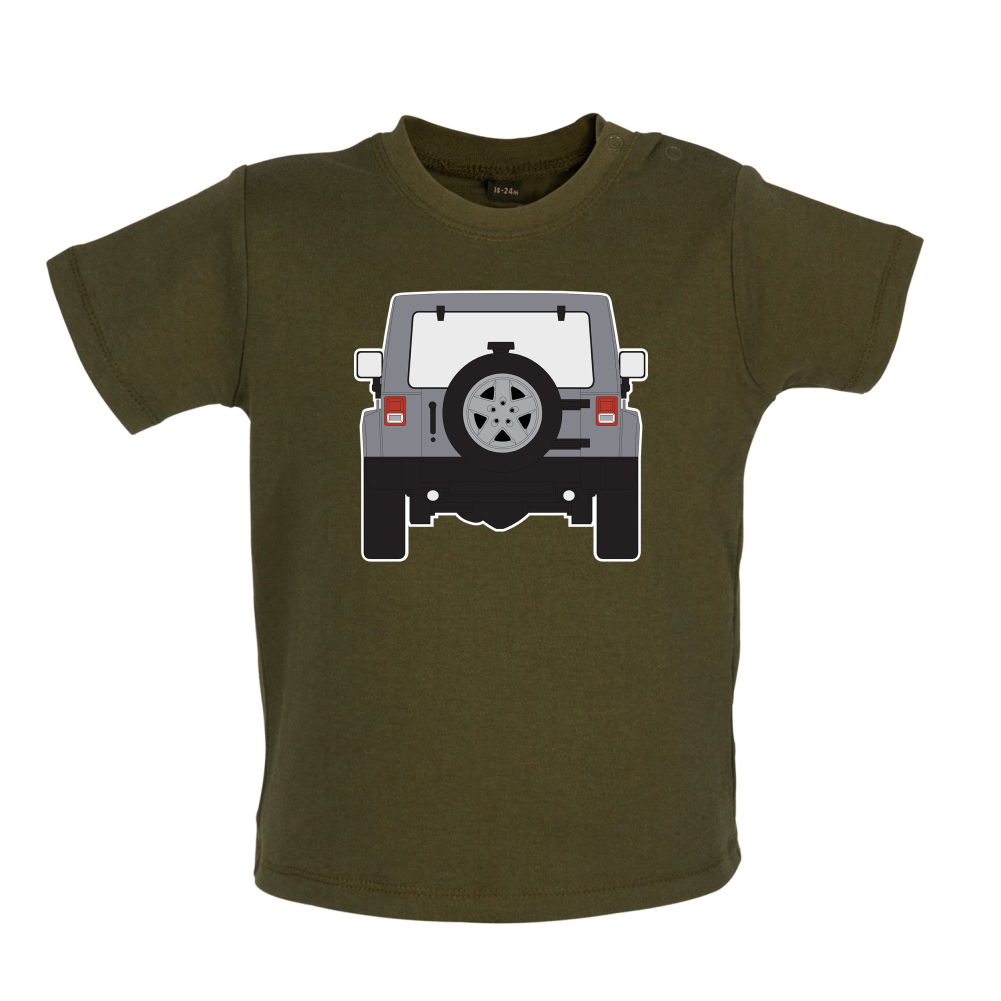 JW Rear Hyper Silver Baby T Shirt