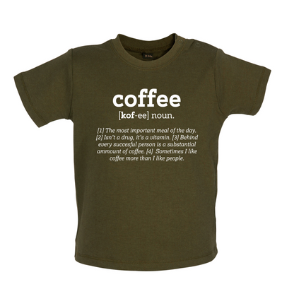 Definition Coffee Baby T Shirt