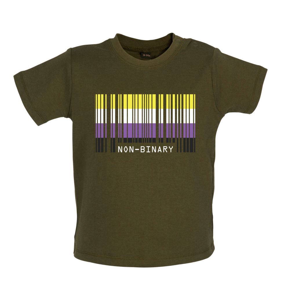 LGBT Barcode Flags - Nonbinary Baby T Shirt