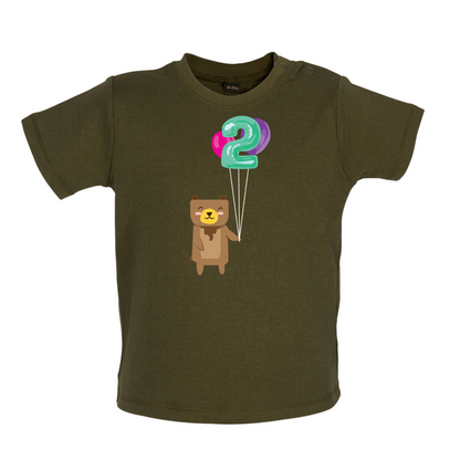 2nd Birthday Bear Baby T Shirt