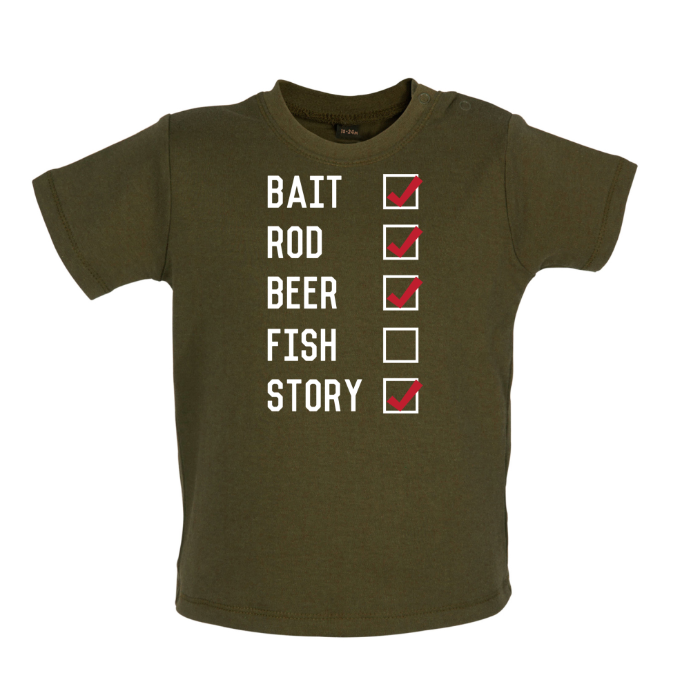 Fishing Checklist Baby T Shirt