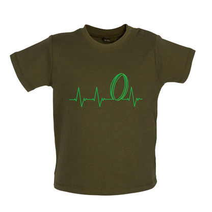 Rugby Heartbeat Baby T Shirt