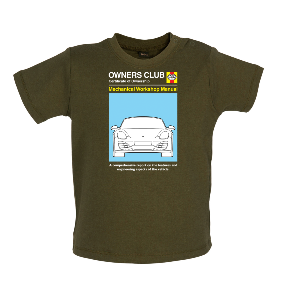 Car Owners Manual 981 Turbo Baby T Shirt