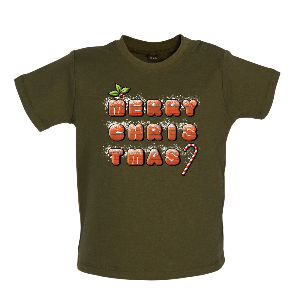 Merry Christmas Biscuits Baby T Shirt