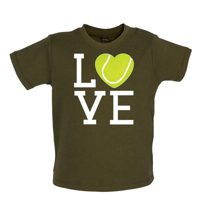 I Love Tennis Baby T Shirt