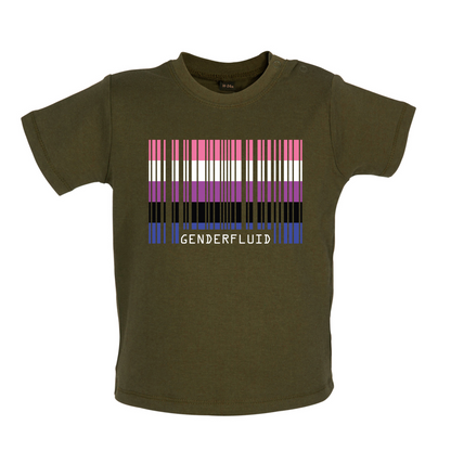 LGBT Barcode Flags - Gender Fluid Baby T Shirt