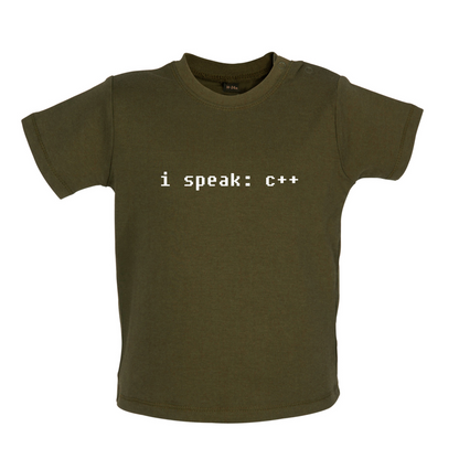 I Speak C Plus Plus Baby T Shirt