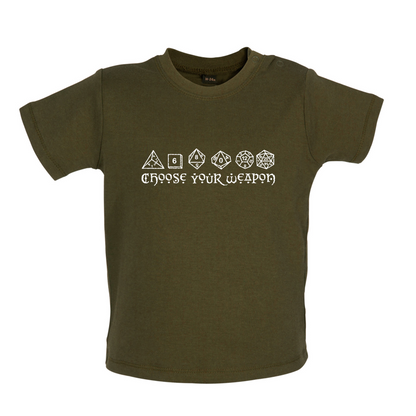 Choose your Weapon (D&D Dice) Baby T Shirt