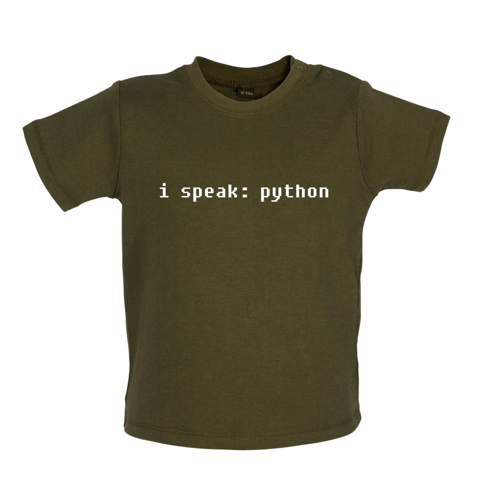 I Speak Python Baby T Shirt