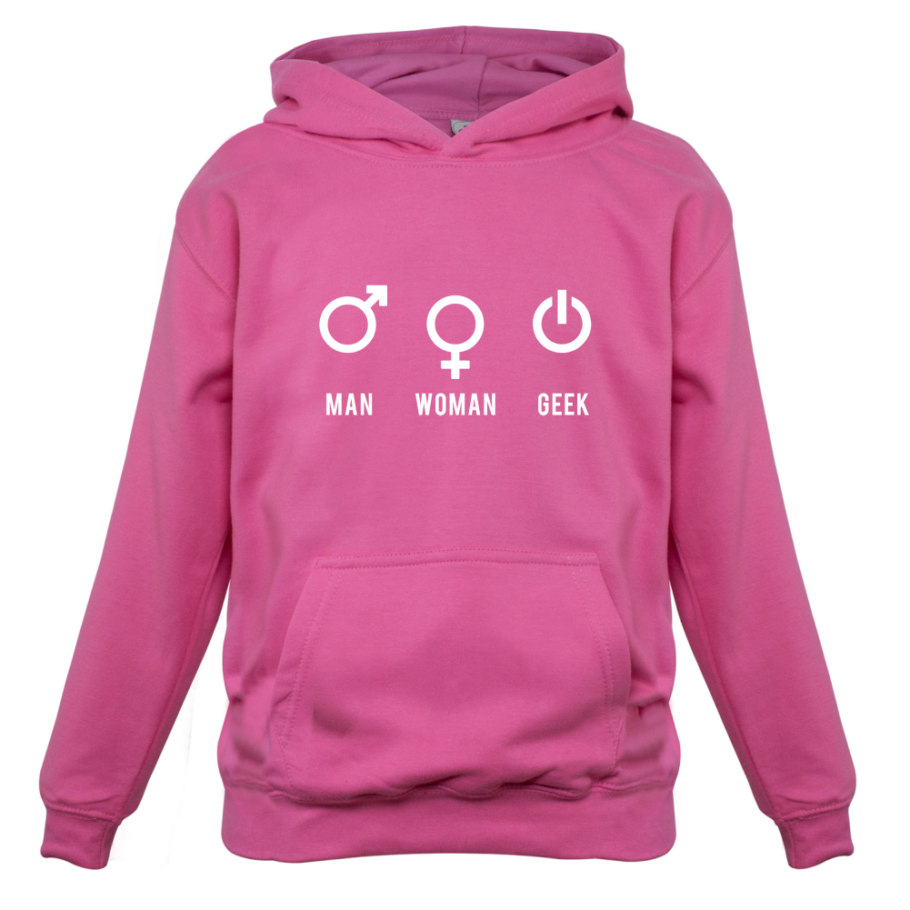 Man Woman GEEK Kids T Shirt