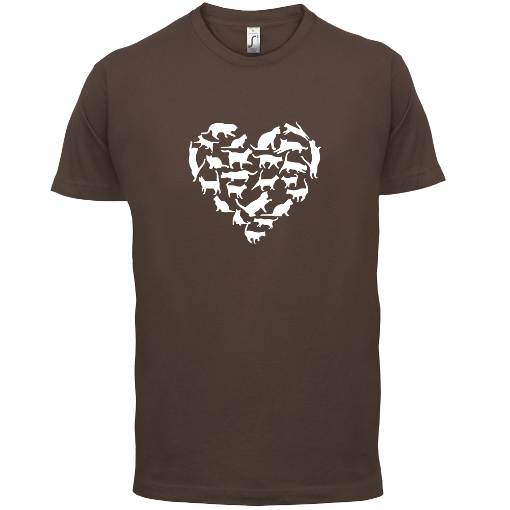 Love Heart Cats T Shirt