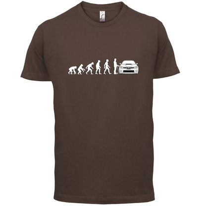 Evolution of Man Impreza Driver T Shirt