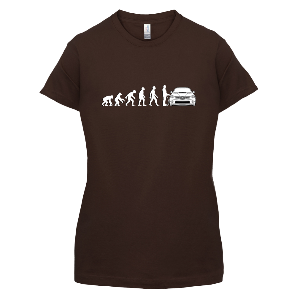 Evolution of Man Impreza Driver T Shirt