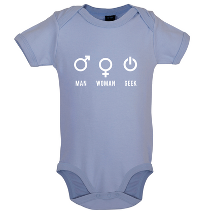 Man Woman GEEK Baby T Shirt