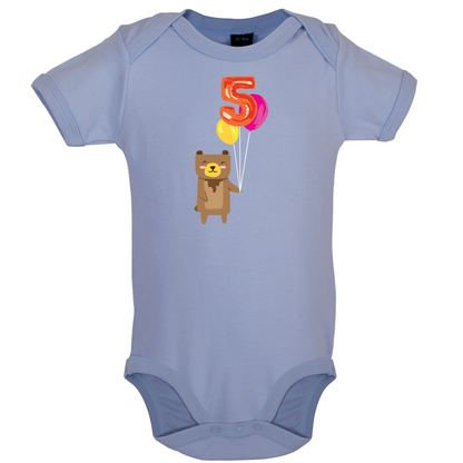 5th Birthday Bear Baby T Shirt