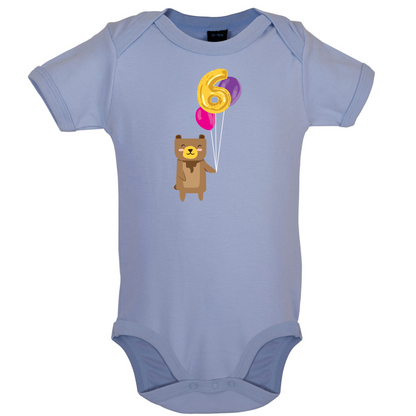 6th Birthday Bear Baby T Shirt