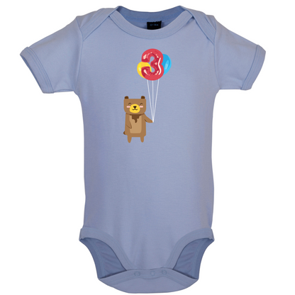 3rd Birthday Bear Baby T Shirt