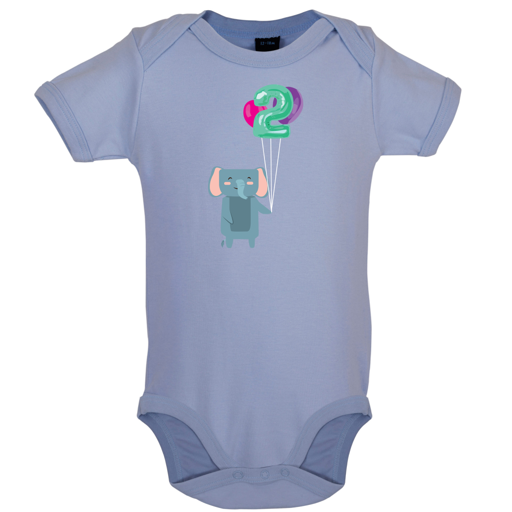 2nd Birthday Elephant Baby T Shirt