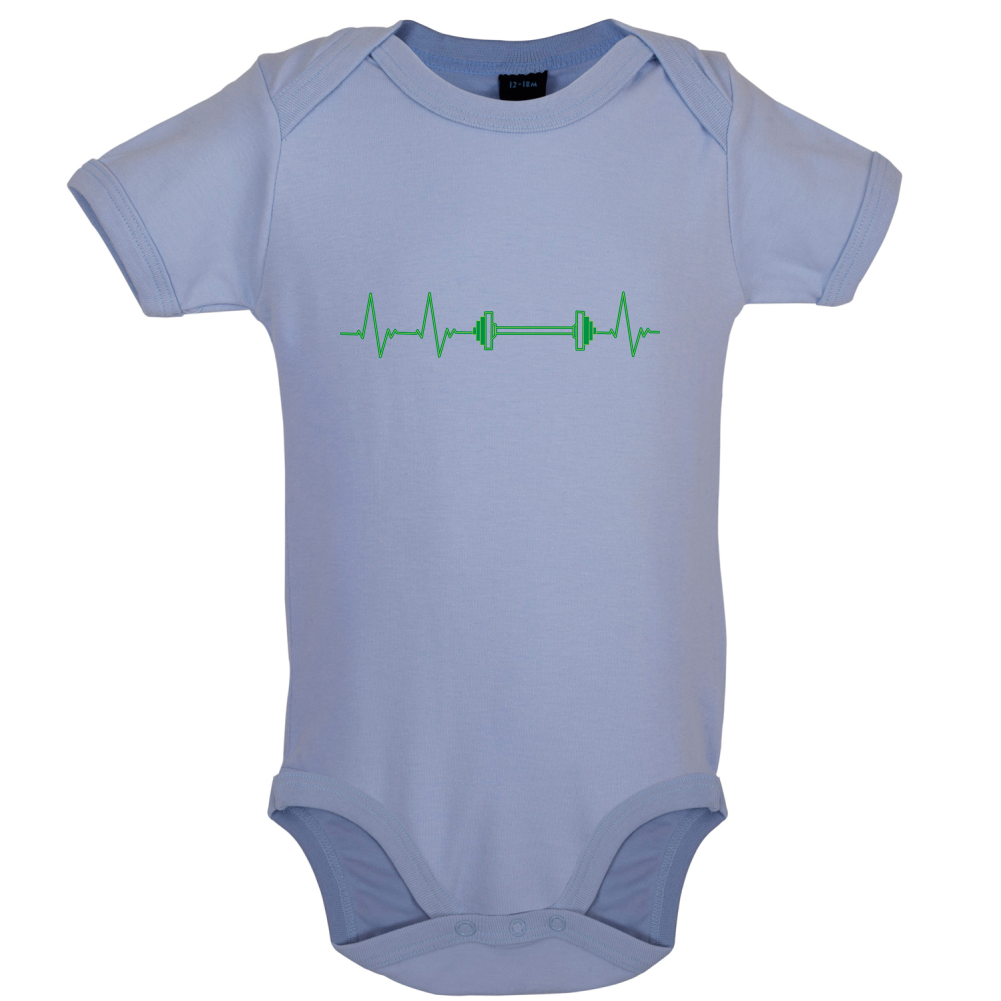 Weight Lifting Heartbeat Baby T Shirt