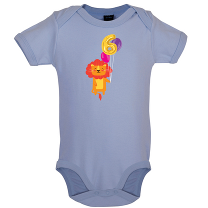 6th Birthday Lion Baby T Shirt