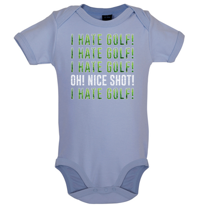 I Hate Golf Baby T Shirt