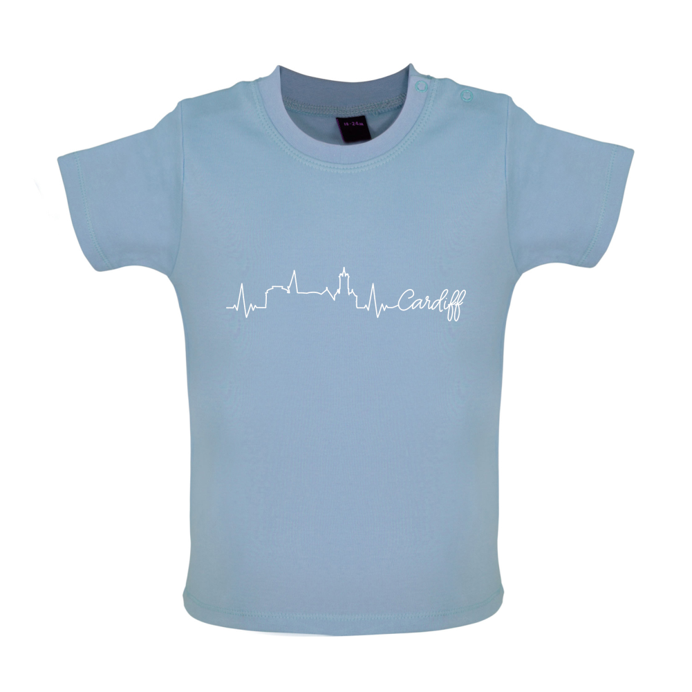 Cardiff Heartbeat Baby T Shirt